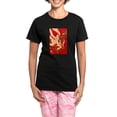 thumbnail image 1 of CafePress - Kimono Tradisional Design Goldfish Women's Dark - Women's Short Sleeve Print T-Shirt and Pants Dark Cotton Pajama Set, 1 of 7