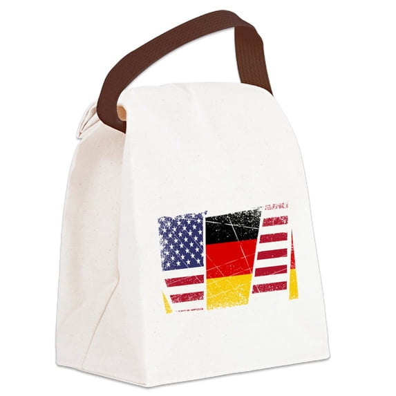 CafePress - Kinda American Kinda German Dua - Canvas Lunch Bag with Strap Handle