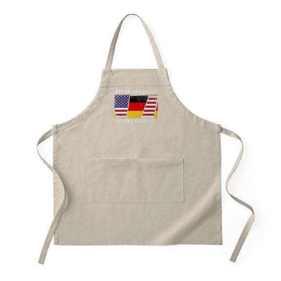CafePress - Kinda American Kinda German Dual Cit Light - Kitchen Apron with Pockets, Grilling Apron, Baking Apron