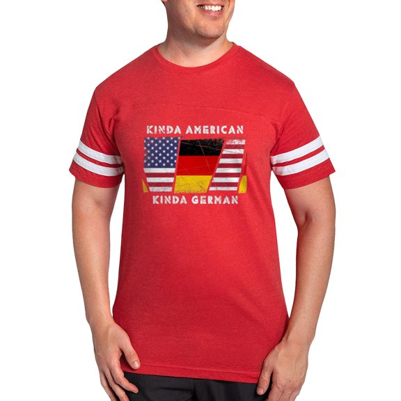 CafePress - Kinda American Kinda German Dual Citizen T Shirt - Mens Football Shirt