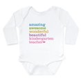 thumbnail image 1 of CafePress - Kindergarten Teacher Body Suit - Long Sleeve Cotton Baby Bodysuit, 1 of 4