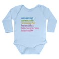 thumbnail image 1 of CafePress - Kindergarten Teacher Body Suit - Long Sleeve Cotton Baby Bodysuit, 1 of 4
