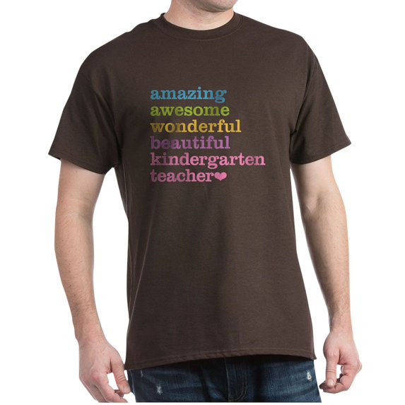 CafePress - Kindergarten Teacher Dark T Shirt - Men's Classic Graphic Cotton T-Shirt