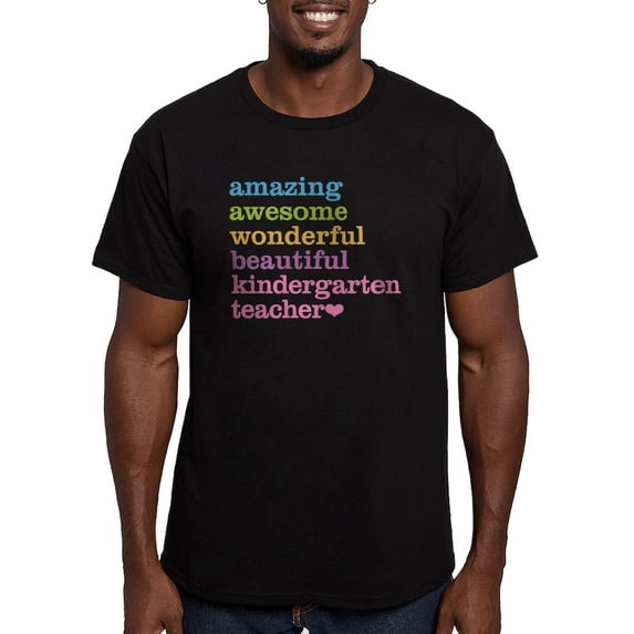 CafePress - Kindergarten Teacher Men's Fitted T Shirt (Dark) - Men's Fitted T-Shirt