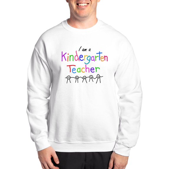 CafePress - Kindergarten Teacher Sweatshirt - Crew Neck Sweatshirt