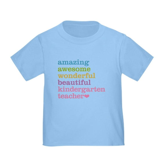 CafePress - Kindergarten Teacher T Shirt - Cute Toddler T-Shirt, 100% Cotton