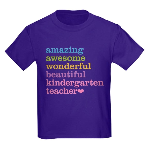 CafePress - Kindergarten Teacher T Shirt - Dark T-Shirt Kids XS-XL