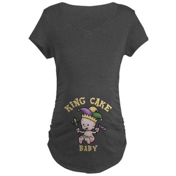 CafePress - King Cake Baby II Maternity Dark T Shirt - Maternity Dark T-Shirt