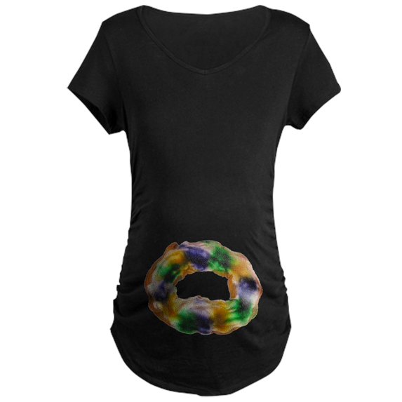 CafePress - King Cake Maternity T Shirt - Maternity Dark T-Shirt