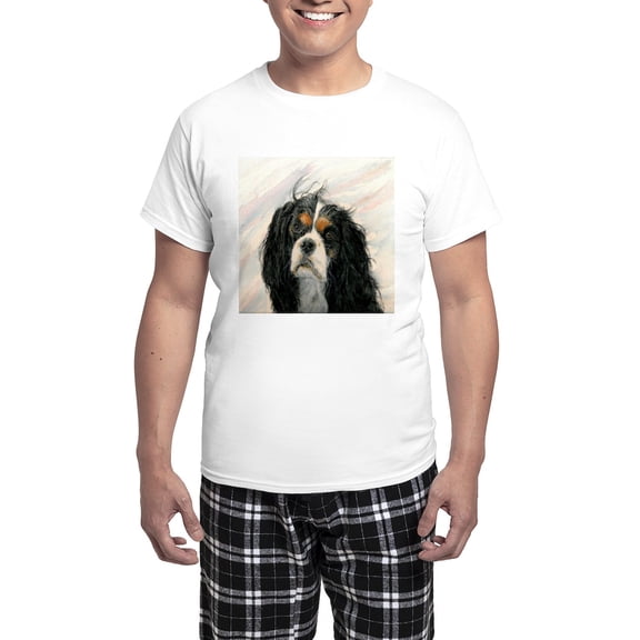 CafePress - King Charles Cavalier Spaniel Men's Light Pajamas - Men's Light Loose Fit Cotton Pajama Set