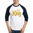 thumbnail image 1 of CafePress - King Gold Baseball Jersey - Cotton Baseball Jersey, 3/4 Raglan Sleeve Shirt, 1 of 4