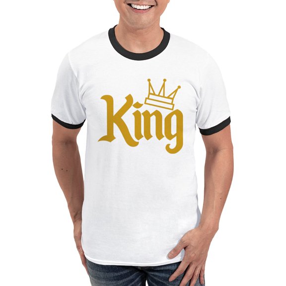 CafePress - King Gold Ringer T - 100% Cotton Ringed T-Shirt