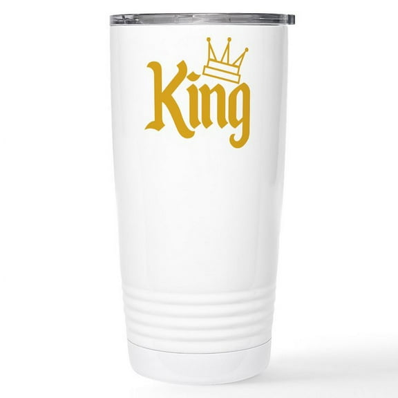 CafePress - King Gold Stainless Steel Travel Mug - Insulated Stainless Steel Travel Tumbler 20 oz.