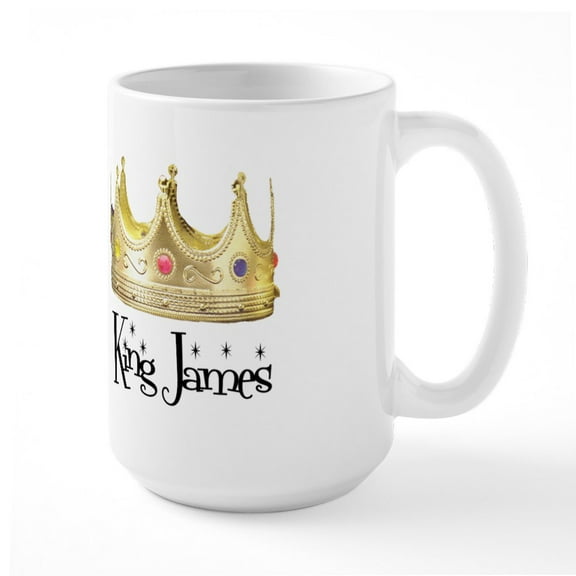 CafePress - King James Large Mug - 15 oz Ceramic Large White Novelty Mug