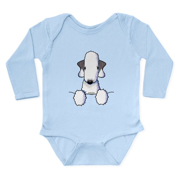 CafePress - Kiniart Bedlington Ter Long Sleeve Infant Bodysuit - Long Sleeve Cotton Baby Bodysuit