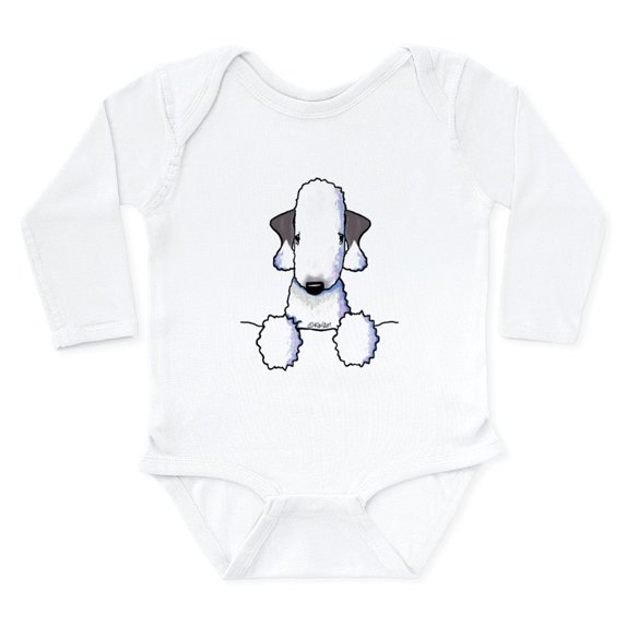 CafePress - Kiniart Bedlington Ter Long Sleeve Infant Bodysuit - Long Sleeve Cotton Baby Bodysuit