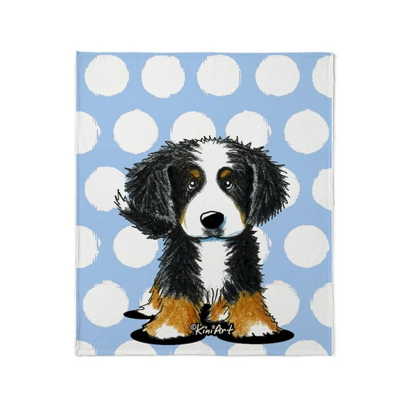 CafePress - Kiniart Bernese Throw Blanket - Soft Fleece Throw Blanket, 50"x60" for All Ages