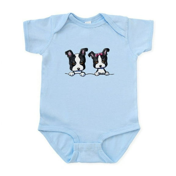 CafePress - Kiniart Boston Terrier Infant Bodysuit - Baby Light Bodysuit, Size Newborn - 24 Months