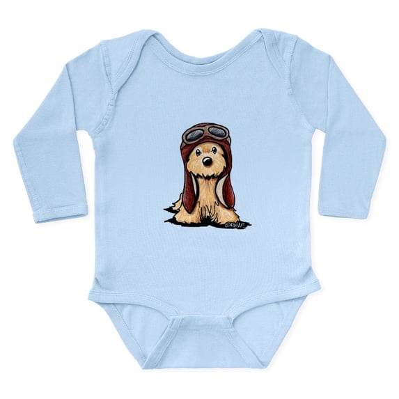 CafePress - Kiniart Cairn Pilot Long Sleeve Infant Bodysuit - Long Sleeve Cotton Baby Bodysuit