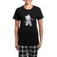thumbnail image 1 of CafePress - Kiniart Candy Cane Westie Women's Dark Pajamas - Women's Short Sleeve Print T-Shirt and Pants Dark Cotton Pajama Set, 1 of 7