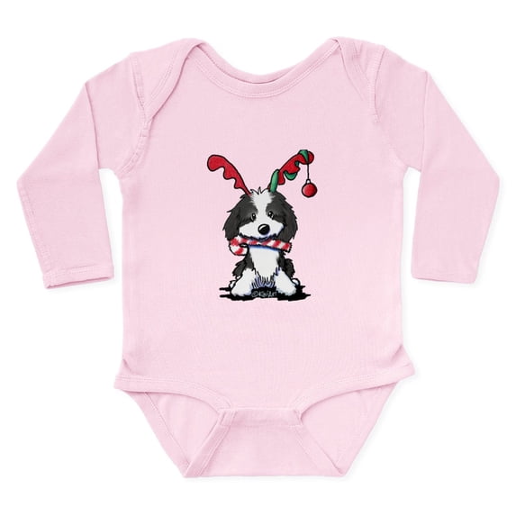 CafePress - Kiniart Cockapoo Reind Long Sleeve Infant Bodysuit - Long Sleeve Cotton Baby Bodysuit