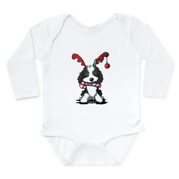 CafePress - Kiniart Cockapoo Reind Long Sleeve Infant Bodysuit - Long Sleeve Cotton Baby Bodysuit