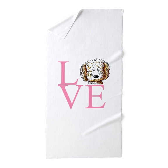 CafePress - Kiniart Doodle Love - Large Beach Towel, Soft 30"x60" Towel with Unique Design