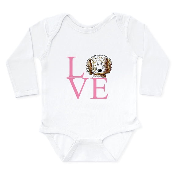 CafePress - Kiniart Doodle Love Long Sleeve Infant Bodysuit - Long Sleeve Cotton Baby Bodysuit