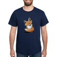 thumbnail image 1 of CafePress - Kiniart Fox Dark T Shirt - Men's Classic Graphic Cotton T-Shirt, 1 of 4
