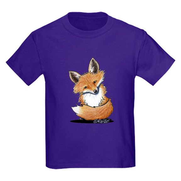 CafePress - Kiniart Fox Kids Dark T Shirt - Dark T-Shirt Kids XS-XL