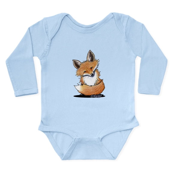 CafePress - Kiniart Fox Long Sleeve Infant Bodysuit - Long Sleeve Cotton Baby Bodysuit