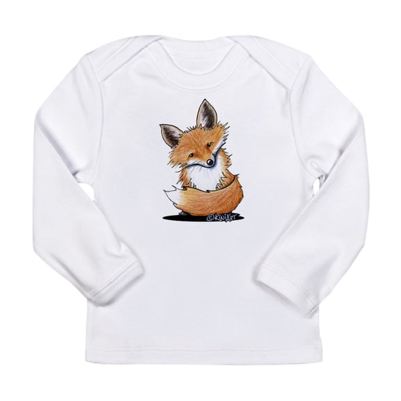 CafePress - Kiniart Fox Long Sleeve Infant T Shirt - Long Sleeve Infant T-Shirt