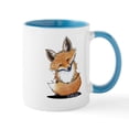 thumbnail image 1 of CafePress - Kiniart Fox Mug - 11 oz Ceramic Mug - Novelty Coffee Tea Cup, 1 of 4