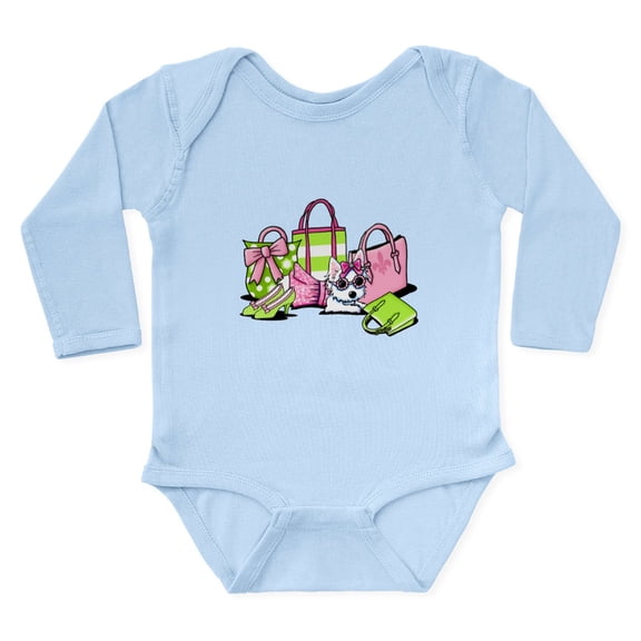 CafePress - Kiniart Girlie Things Long Sleeve Infant Bodysuit - Long Sleeve Cotton Baby Bodysuit