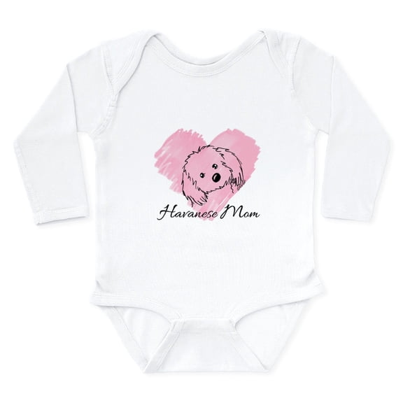 CafePress - Kiniart Havanese Mom Long Sleeve Infant Bodysuit - Long Sleeve Cotton Baby Bodysuit