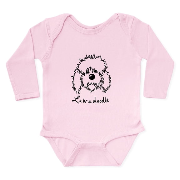 CafePress - Kiniart Labradoodle Ar Long Sleeve Infant Bodysuit - Long Sleeve Cotton Baby Bodysuit