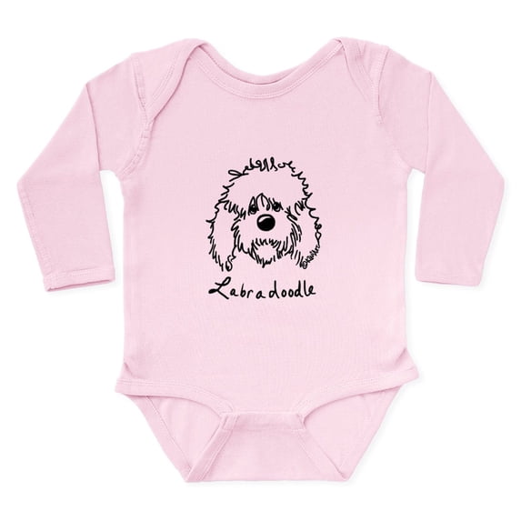 CafePress - Kiniart Labradoodle Ar Long Sleeve Infant Bodysuit - Long Sleeve Cotton Baby Bodysuit
