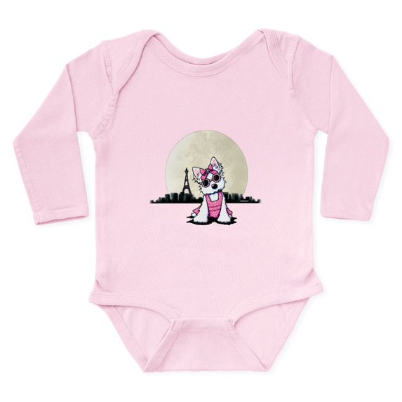 CafePress - Kiniart Paris Night Ol Long Sleeve Infant Bodysuit - Long Sleeve Cotton Baby Bodysuit