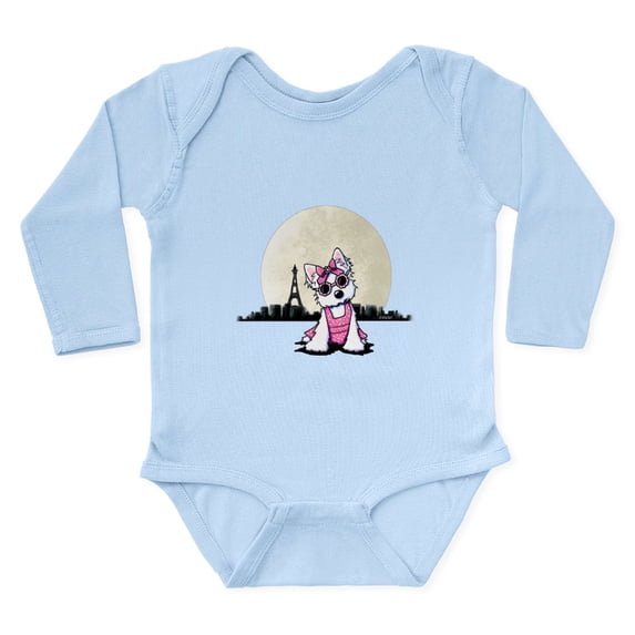 CafePress - Kiniart Paris Night Ol Long Sleeve Infant Bodysuit - Long Sleeve Cotton Baby Bodysuit