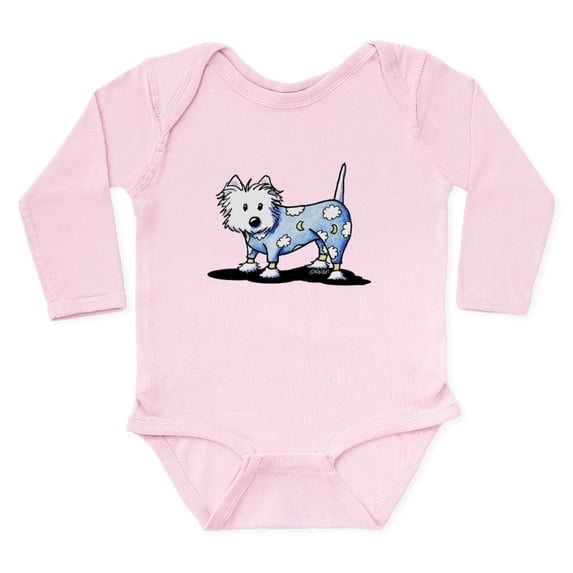 CafePress - Kiniart Pjs Westie Long Sleeve Infant Bodysuit - Long Sleeve Cotton Baby Bodysuit