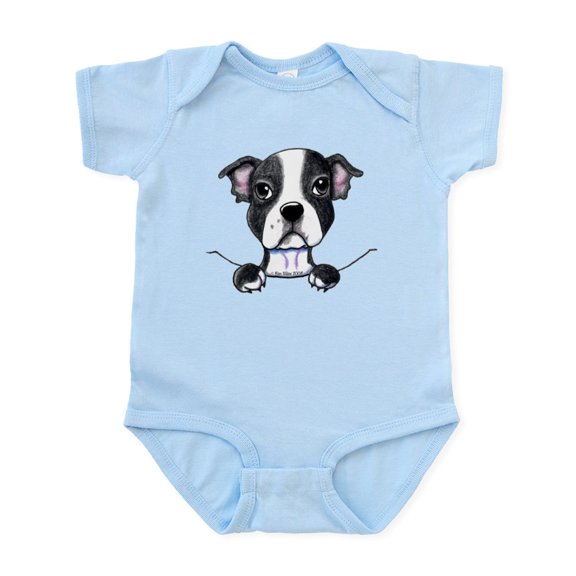 CafePress - Kiniart Pocket Boston Infant Bodysuit - Baby Light Bodysuit, Size Newborn - 24 Months