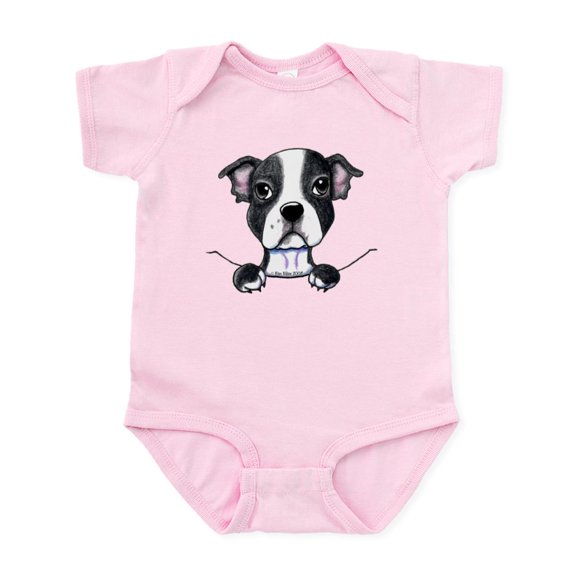 CafePress - Kiniart Pocket Boston Infant Bodysuit - Baby Light Bodysuit, Size Newborn - 24 Months