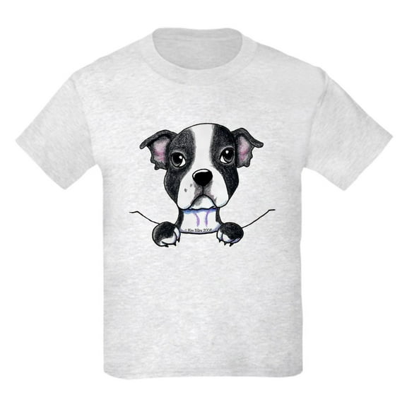 CafePress - Kiniart Pocket Boston Kids Light T Shirt - Light Classic Kids Graphic, Short Sleeve T-Shirt, Sizes XS-XL