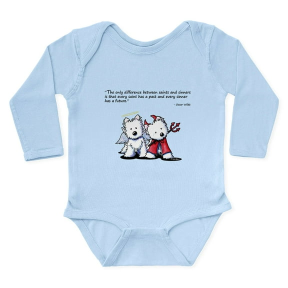 CafePress - Kiniart Saint & Sinner Long Sleeve Infant Bodysuit - Long Sleeve Cotton Baby Bodysuit