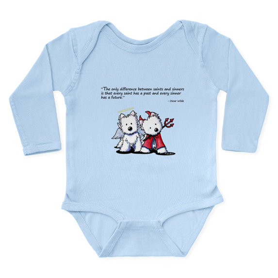 CafePress - Kiniart Saint & Sinner Long Sleeve Infant Bodysuit - Long Sleeve Cotton Baby Bodysuit