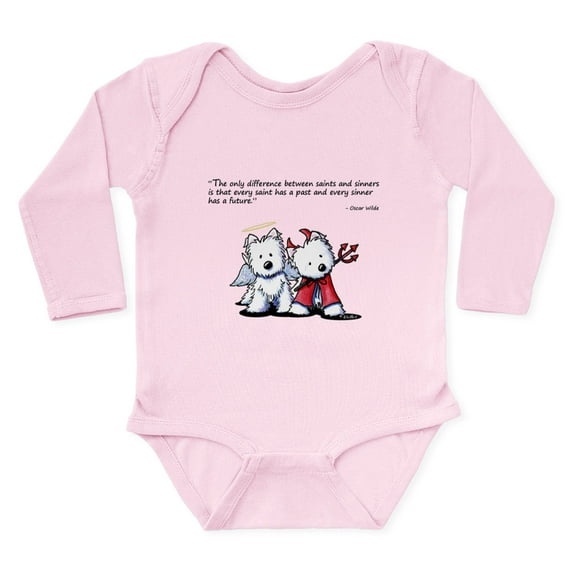 CafePress - Kiniart Saint & Sinner Long Sleeve Infant Bodysuit - Long Sleeve Cotton Baby Bodysuit