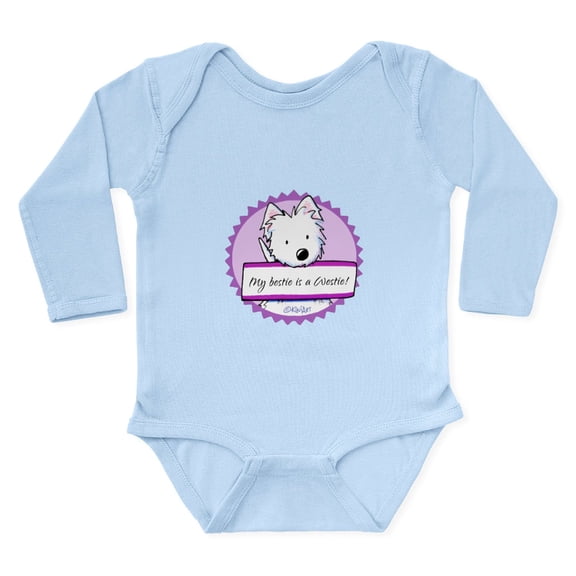 CafePress - Kiniart Westie Bestie Long Sleeve Infant Bodysuit - Long Sleeve Cotton Baby Bodysuit