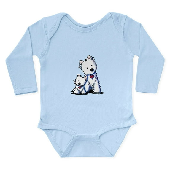 CafePress - Kiniart Westie Buds Long Sleeve Infant Bodysuit - Long Sleeve Cotton Baby Bodysuit