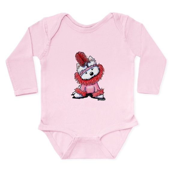CafePress - Kiniart Westie Flapper Long Sleeve Infant Bodysuit - Long Sleeve Cotton Baby Bodysuit