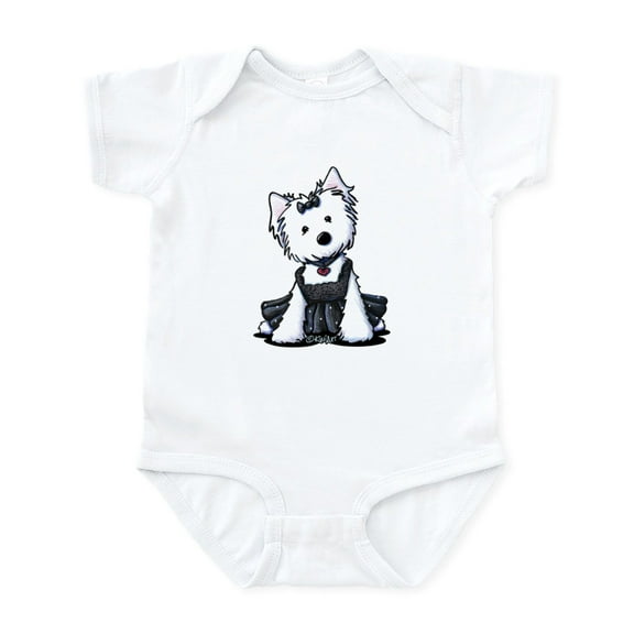 CafePress - Kiniart Westie LBD Infant Bodysuit - Baby Light Bodysuit, Size Newborn - 24 Months